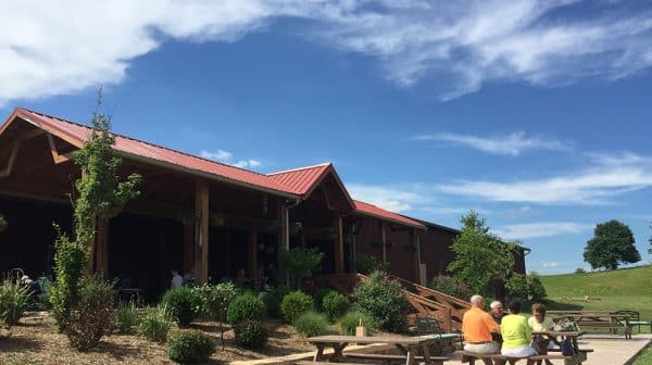 Exterior in the summer at Monkey Hollow Winery and Distillery