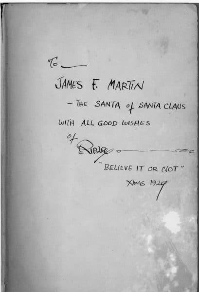 Ripley dedication to James Martin