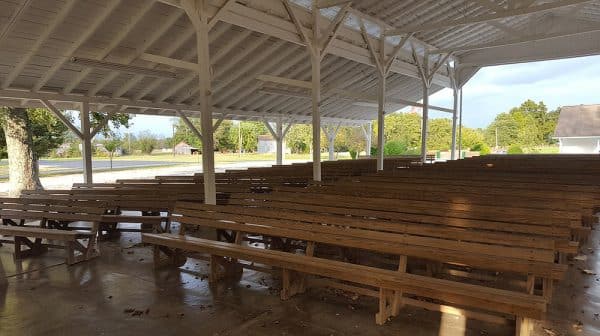 Outdoor tabernacle at the Historic Santa Claus Campground 
