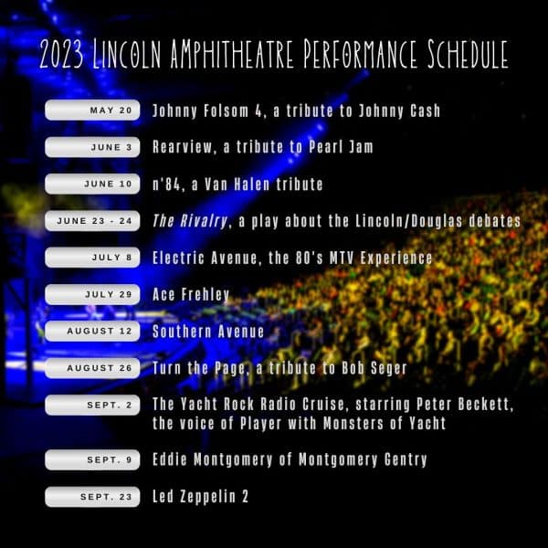 2023 Lincoln Amphitheatre Schedule
